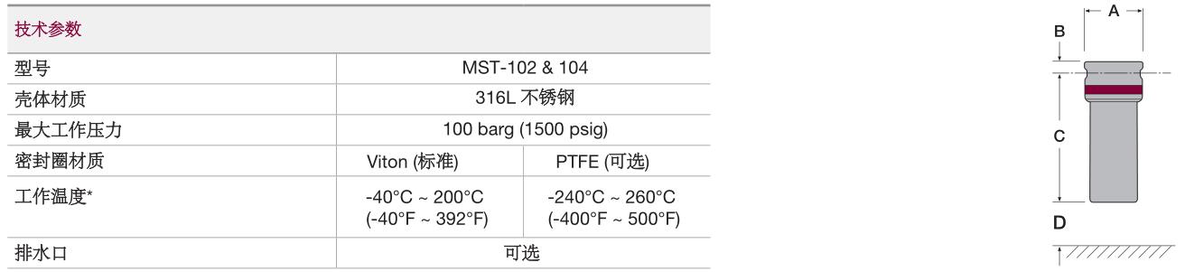 100barg不锈钢高压过滤器技术参数
